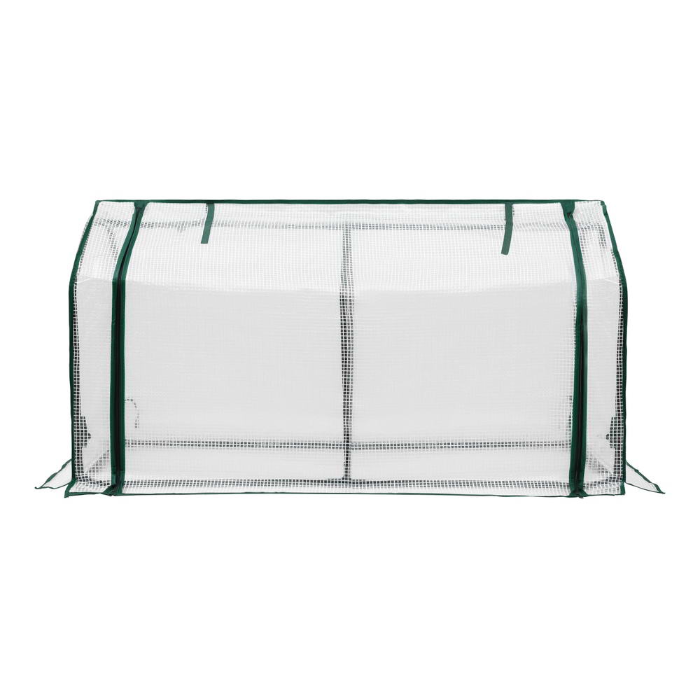 Green Fingers Mini Greenhouse PE Cover Green House Roll-Up Zippered Door 1.2x0.5x0.6M-Home &amp; Garden &gt; Greenhouses &gt; Greenhouses &amp; Accessories-PEROZ Accessories