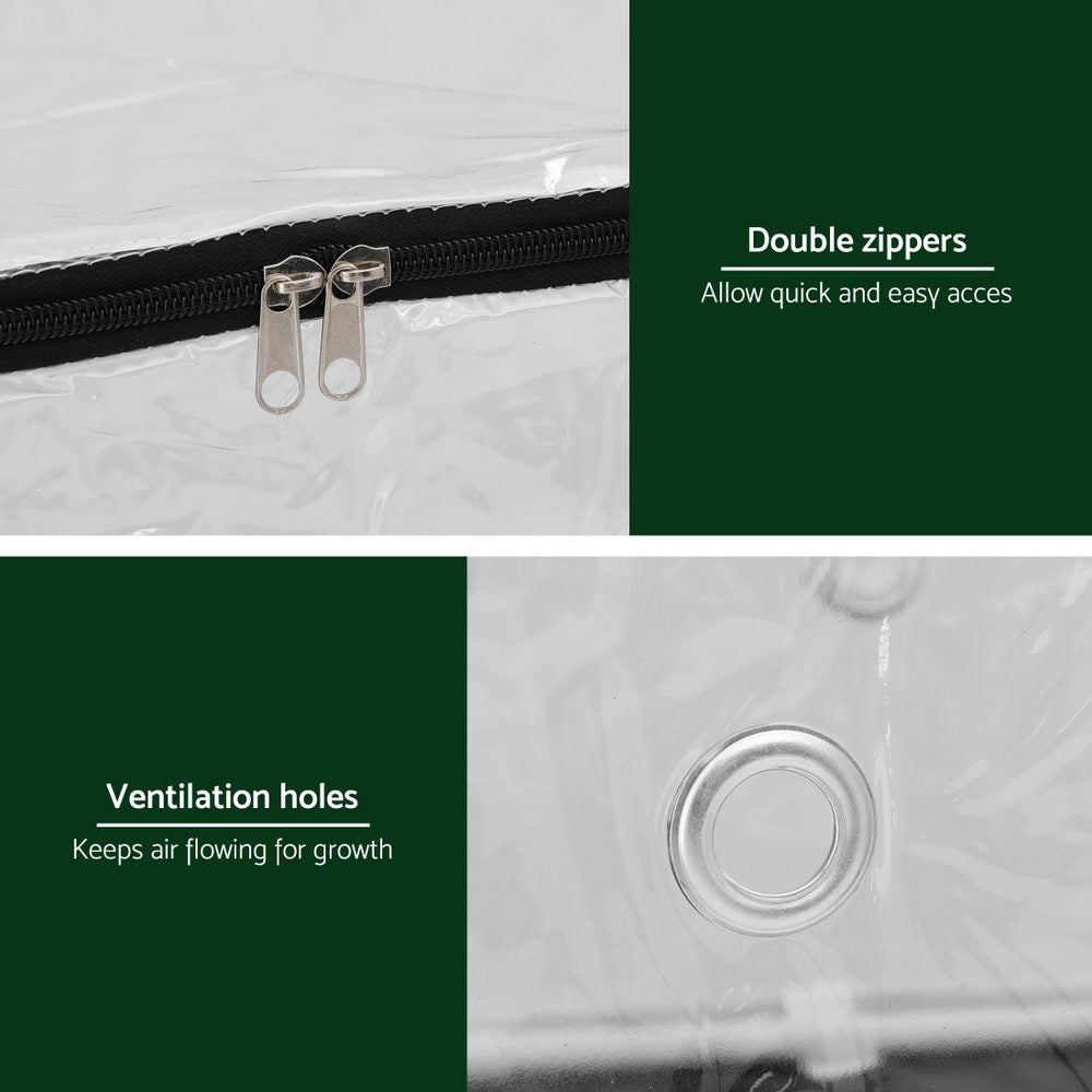 Green Fingers Mini Greenhouse 50x25x25cm PVC Cover for Mushrooms Succulents-Home &amp; Garden &gt; Greenhouses &gt; Greenhouses &amp; Accessories-PEROZ Accessories