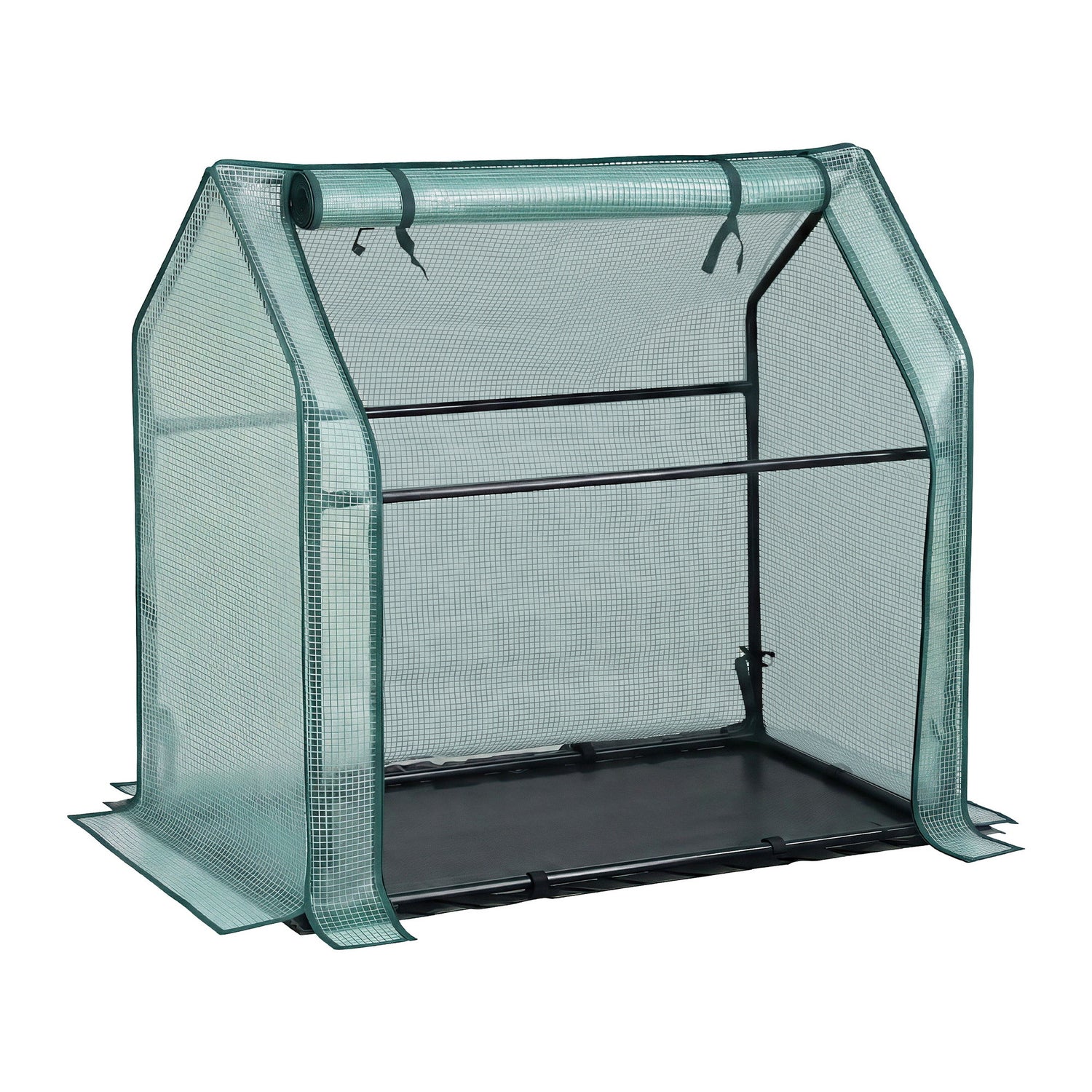 Green Fingers Mini Greenhouse 91x46x84cm Steel Frame PE Cover Outdoor Shelter-Home &amp; Garden > Greenhouses > Greenhouses &amp; Accessories-PEROZ Accessories
