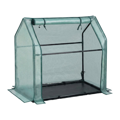 Green Fingers Mini Greenhouse 91x46x84cm Steel Frame PE Cover Outdoor Shelter-Home &amp; Garden > Greenhouses > Greenhouses &amp; Accessories-PEROZ Accessories