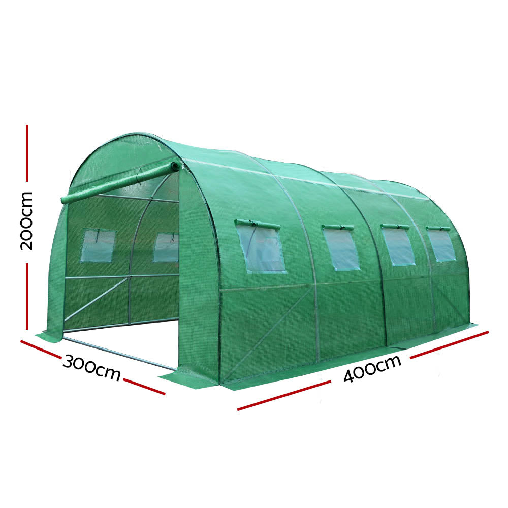 Green Fingers Greenhouse 4x3x2M Walk in Green House Tunnel Plant Garden Shed Dome-Home &amp; Garden &gt; Green Houses-PEROZ Accessories