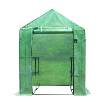 Livsip Greenhouse Walk in Tunnel Green House Garden Shed Storage Plant 1.4X1.4M-Greenhouse-PEROZ Accessories