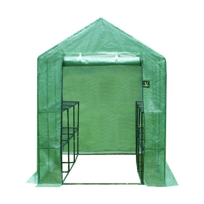 Livsip Greenhouse Walk in Tunnel Green House Garden Shed Storage Plant 2.1X1.4M-Greenhouse-PEROZ Accessories