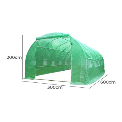 Livsip Greenhouse 6x3x2m Walk in Green House Plant Tunnel-Greenhouses-PEROZ Accessories