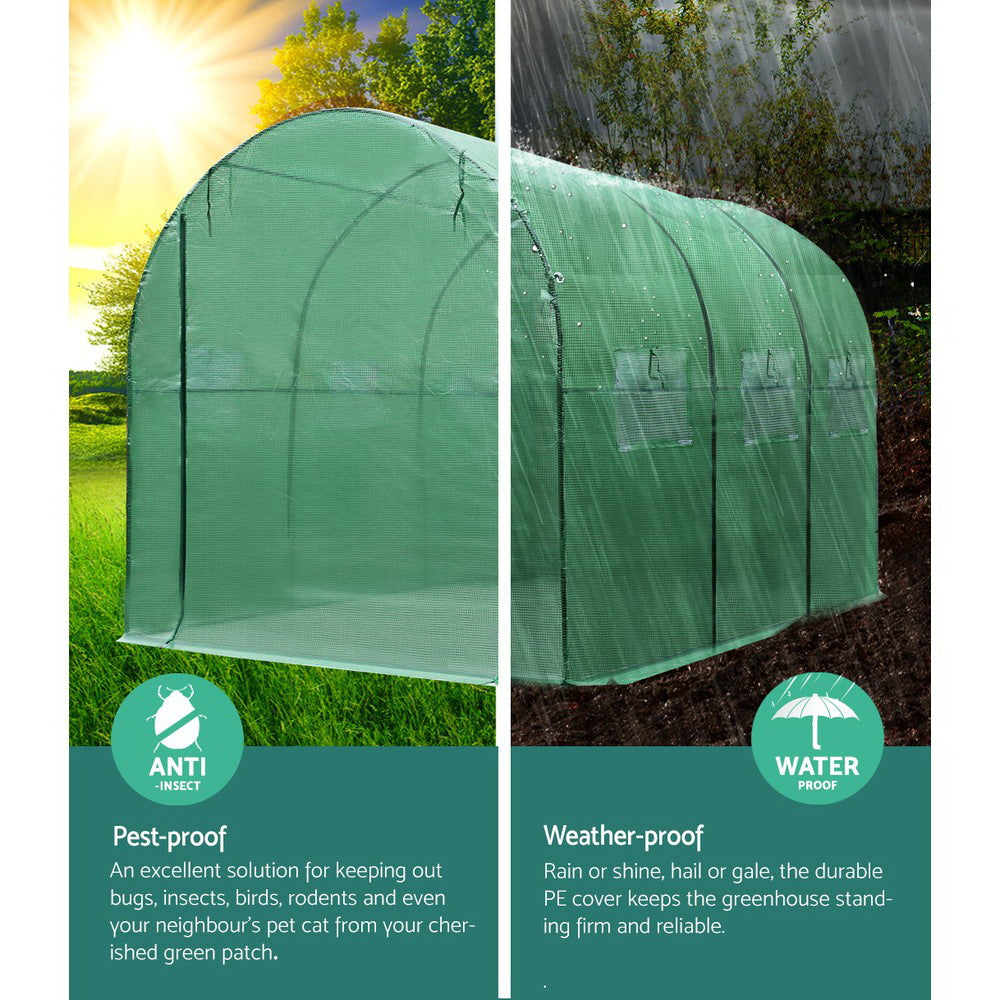 Green Fingers Greenhouse 3x2x2M Walk in Green House Tunnel Plant Garden Shed Dome-Home &amp; Garden &gt; Greenhouses &gt; Greenhouses &amp; Accessories-PEROZ Accessories