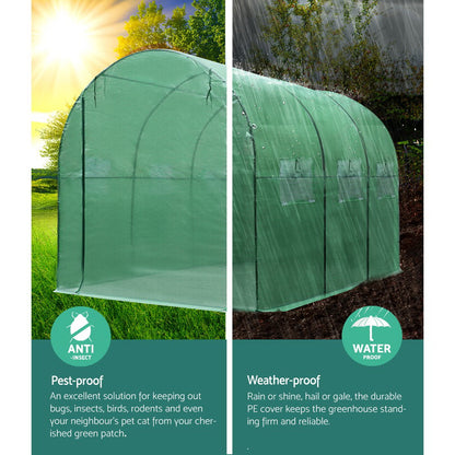 Green Fingers Greenhouse 3x2x2M Walk in Green House Tunnel Plant Garden Shed Dome-Home &amp; Garden &gt; Greenhouses &gt; Greenhouses &amp; Accessories-PEROZ Accessories