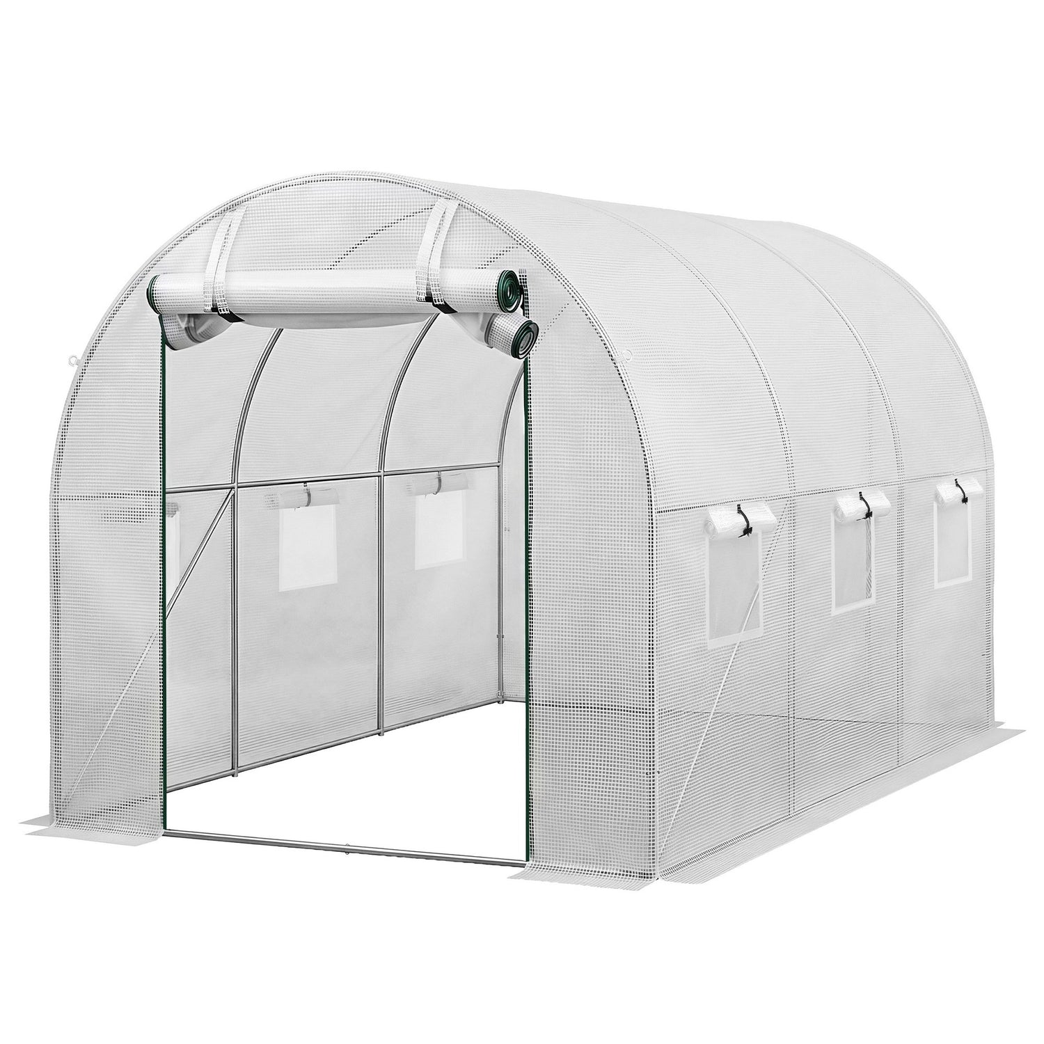 Green Fingers Greenhouse 3x2x2M Walk in Green House White-Home &amp; Garden > Greenhouses > Greenhouses &amp; Accessories-PEROZ Accessories