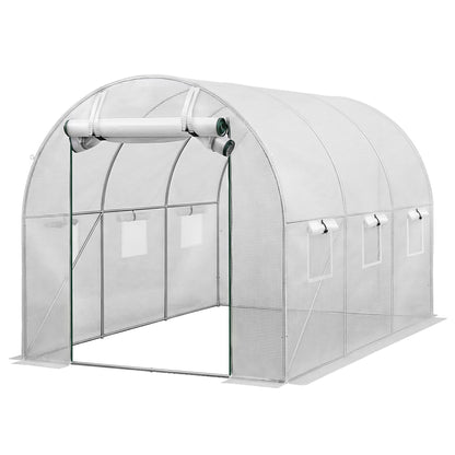 Green Fingers Greenhouse 3x2x2M Walk in Green House White-Home &amp; Garden > Greenhouses > Greenhouses &amp; Accessories-PEROZ Accessories