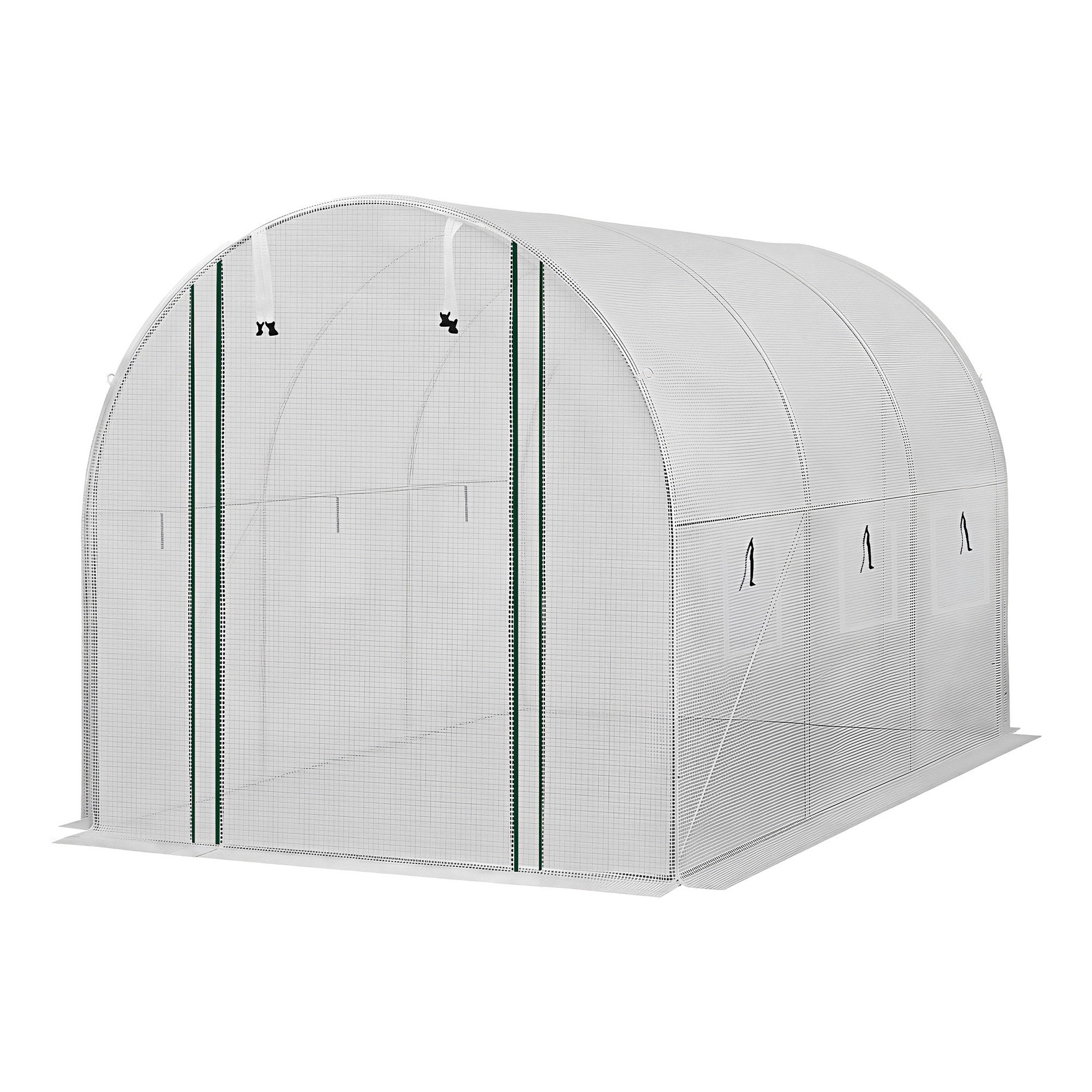 Green Fingers Greenhouse 3x2x2M Walk in Green House White-Home &amp; Garden > Greenhouses > Greenhouses &amp; Accessories-PEROZ Accessories