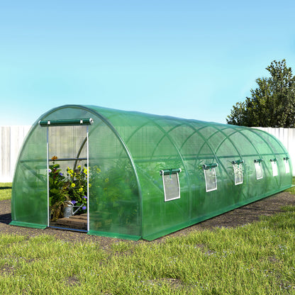 Green Fingers Greenhouse 9x3x2M Walk in Green House Tunnel Plant Garden Shed Dome-Home &amp; Garden &gt; Green Houses-PEROZ Accessories