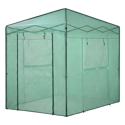 Green Fingers Greenhouse 180x240x240cm Steel Frame PE Cover Outdoor Shelter-Home &amp; Garden > Greenhouses > Greenhouses &amp; Accessories-PEROZ Accessories