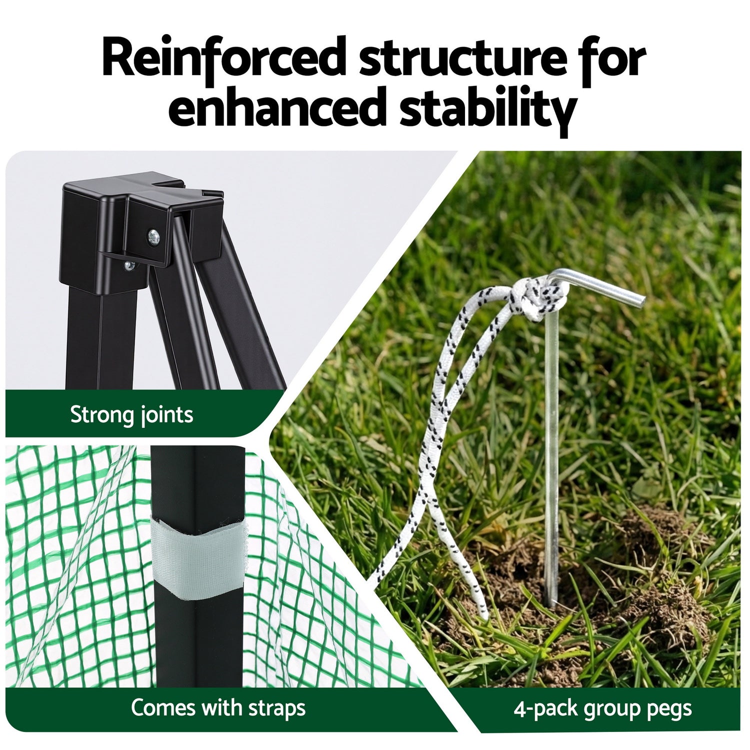 Green Fingers Greenhouse 180x240x240cm Steel Frame PE Cover Outdoor Shelter-Home &amp; Garden > Greenhouses > Greenhouses &amp; Accessories-PEROZ Accessories