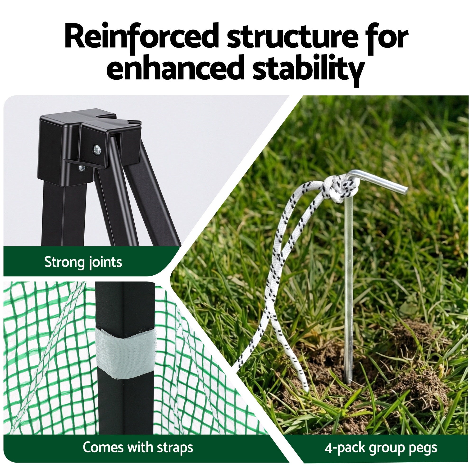 Green Fingers Greenhouse 180x240x240cm Steel Frame PE Cover Outdoor Shelter-Home &amp; Garden > Greenhouses > Greenhouses &amp; Accessories-PEROZ Accessories