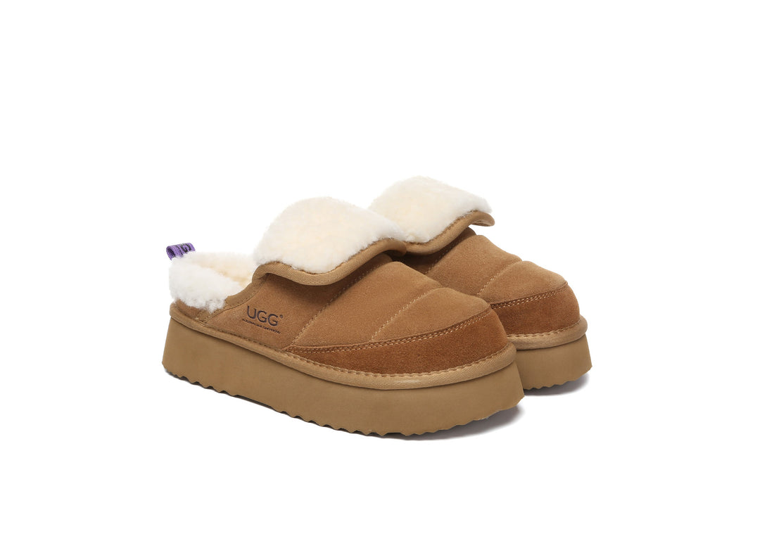 AUSTRALIAN SHEPHERD® UGG Slippers Sheepskin Wool Platform Theia-PEROZ Accessories