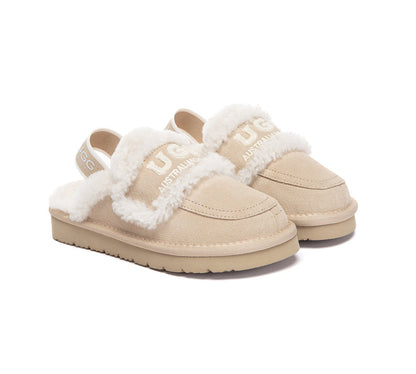 AUSTRALIAN SHEPHERD  UGG Slippers Kids Sheepskin Wool Slingback Rilee
