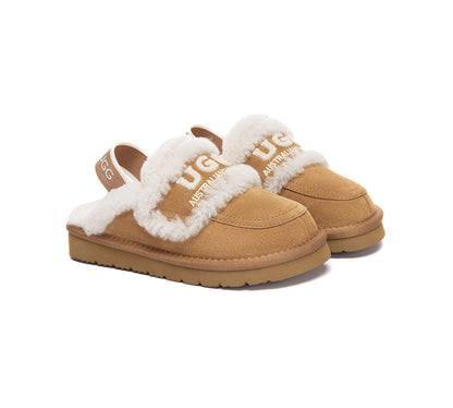 AUSTRALIAN SHEPHERD  UGG Slippers Kids Sheepskin Wool Slingback Rilee