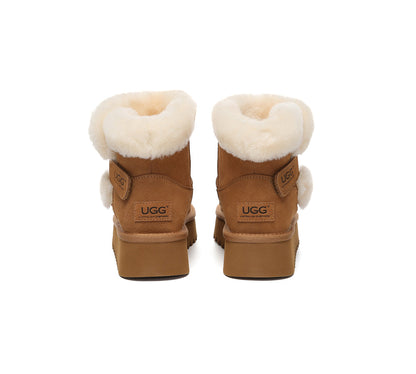 AUSTRALIAN SHEPHERD  UGG Boots Sheepskin Wool Shearling Platform Bynnie