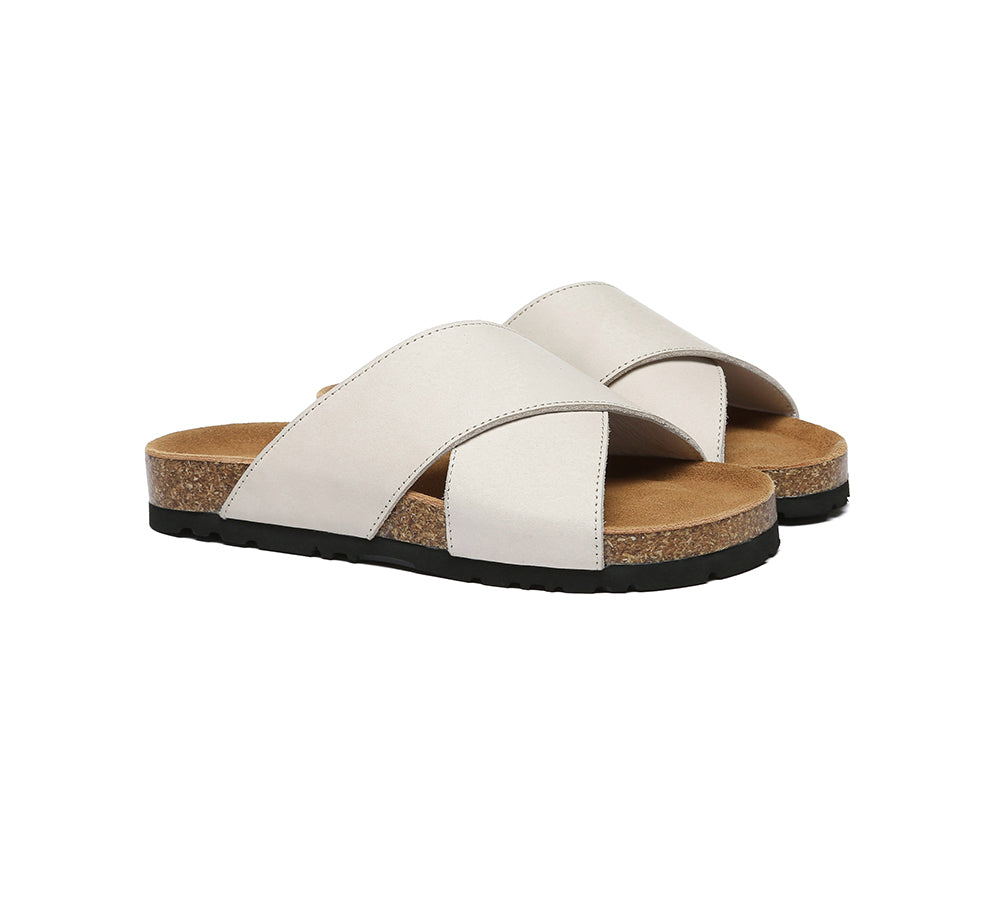EVERAU® Women Slides Leather Crossover Summer Croia-PEROZ Accessories