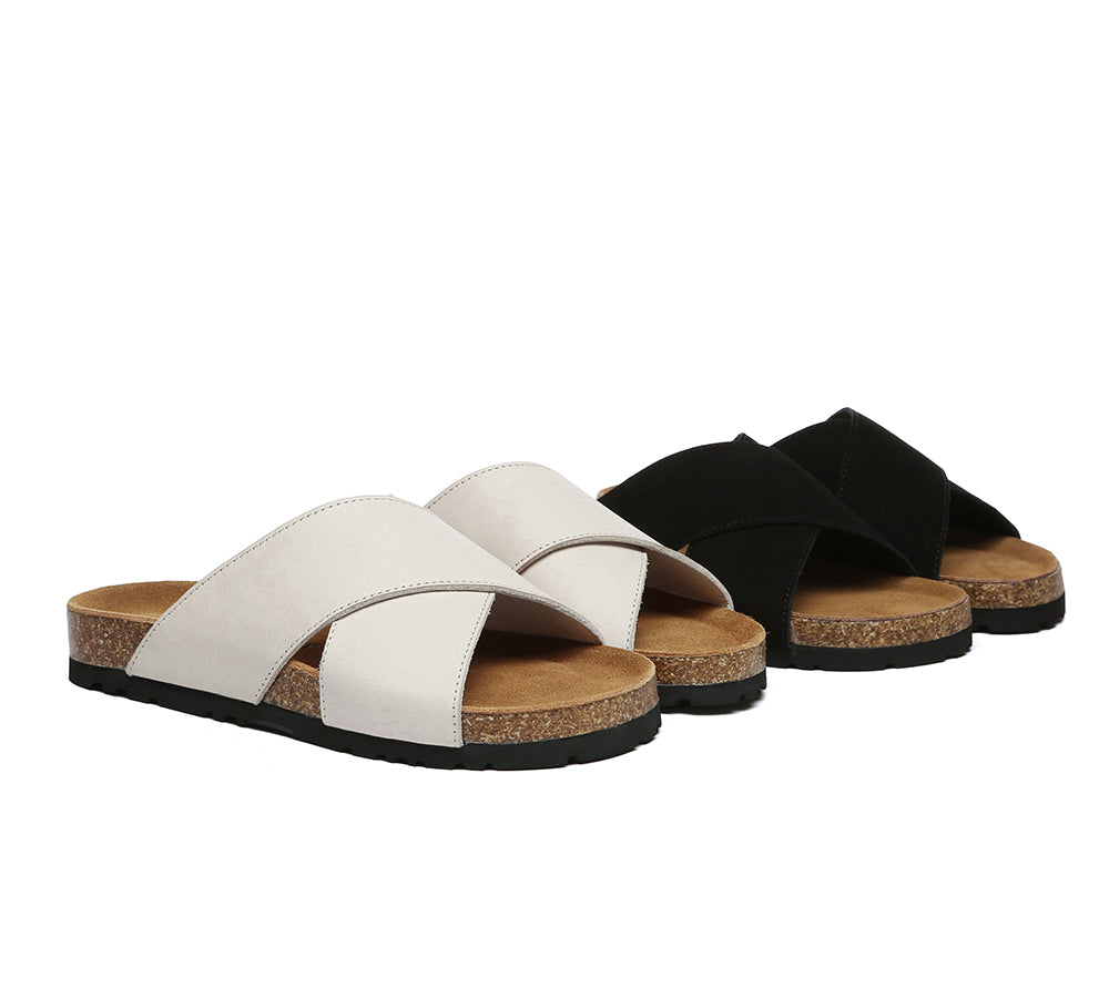 EVERAU® Women Slides Leather Crossover Summer Croia-PEROZ Accessories