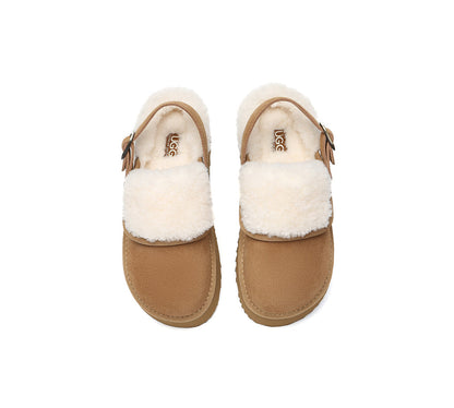 AUSTRALIAN SHEPHERD® 3-Way Style UGG Slippers Sheepskin Wool Slingback Platform Tenley-PEROZ Accessories