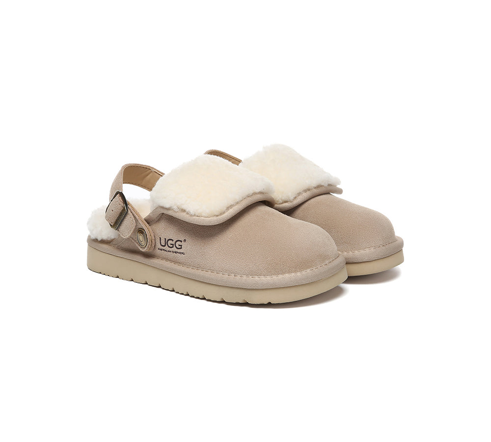 AUSTRALIAN SHEPHERD® 3-Way Style UGG Slippers Sheepskin Wool Adjustable Strap Slingback Tenley-PEROZ Accessories