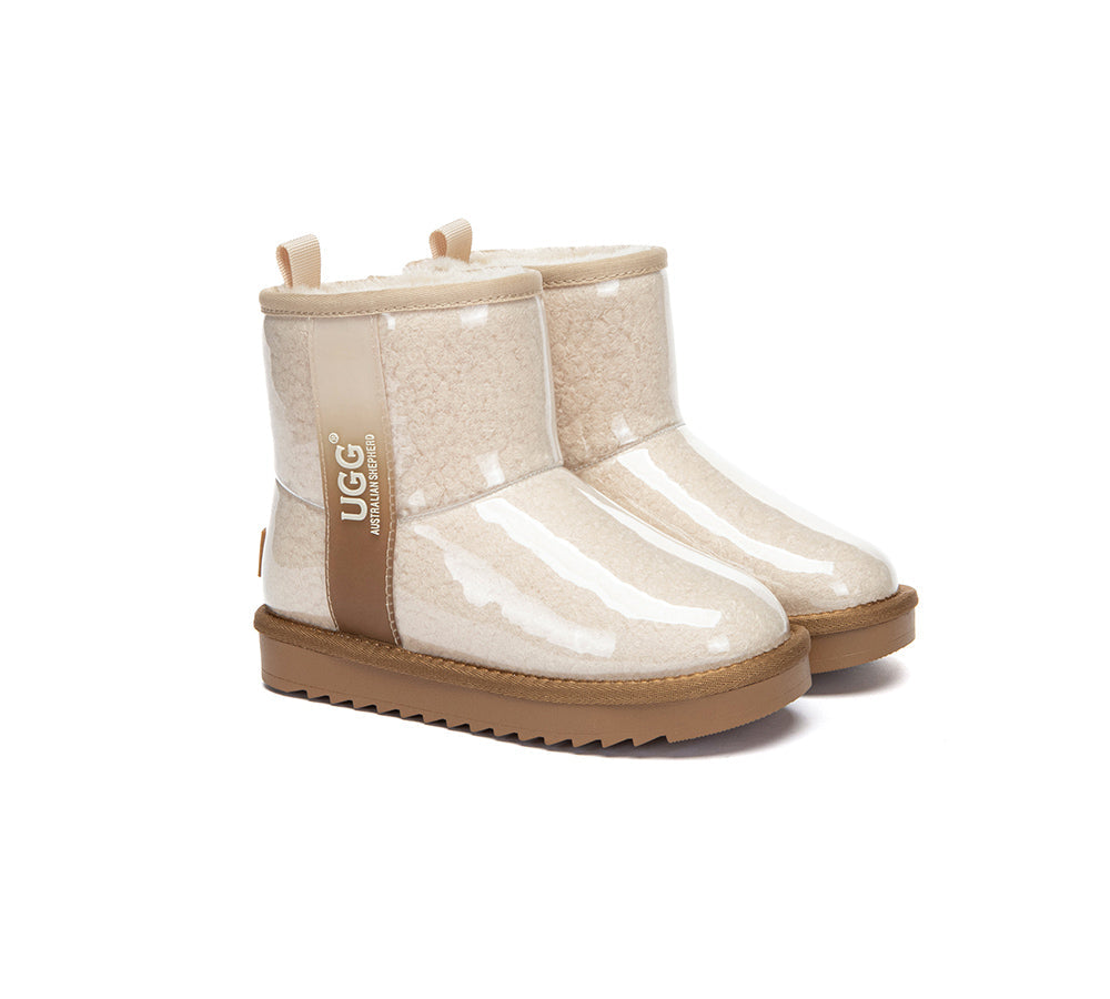 AUSTRALIAN SHEPHERD UGG Boots Kids Clear Waterproof Shearling Coated Neo-UGG Boots-PEROZ Accessories