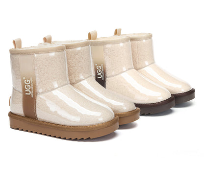 AUSTRALIAN SHEPHERD UGG Boots Kids Clear Waterproof Shearling Coated Neo-UGG Boots-PEROZ Accessories