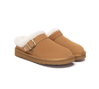 AUSTRALIAN SHEPHERD® UGG Slippers Sheepskin Wool Adjustable Strap Ankle Trim Pulsey-PEROZ Accessories