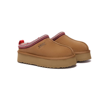 AUSTRALIAN SHEPHERD  UGG Slippers Sheepskin Wool Ankle Platform Tazzy Tay