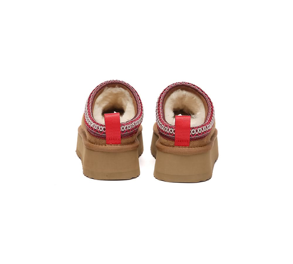 AUSTRALIAN SHEPHERD  UGG Slippers Sheepskin Wool Ankle Platform Tazzy Tay
