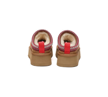 AUSTRALIAN SHEPHERD  UGG Slippers Sheepskin Wool Ankle Platform Tazzy Tay