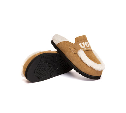 AUSTRALIAN SHEPHERD  UGG Slippers Women Sheepskin Wool Shearling Lora