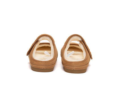 AUSTRALIAN SHEPHERD  UGG Slippers Sheepskin Wool Adjustable Strap Mary Jane Velly