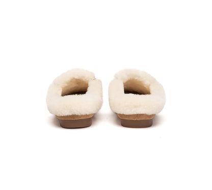 EVERAU  UGG Slippers Sheepskin Wool Ankle Moccasin Creago