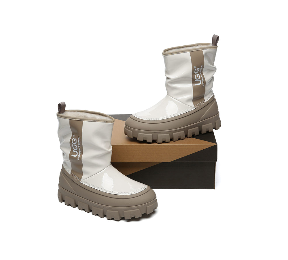 AUSTRALIAN SHEPHERD® UGG Boots Women Sheepskin Wool Waterproof Chunky Wren-PEROZ Accessories