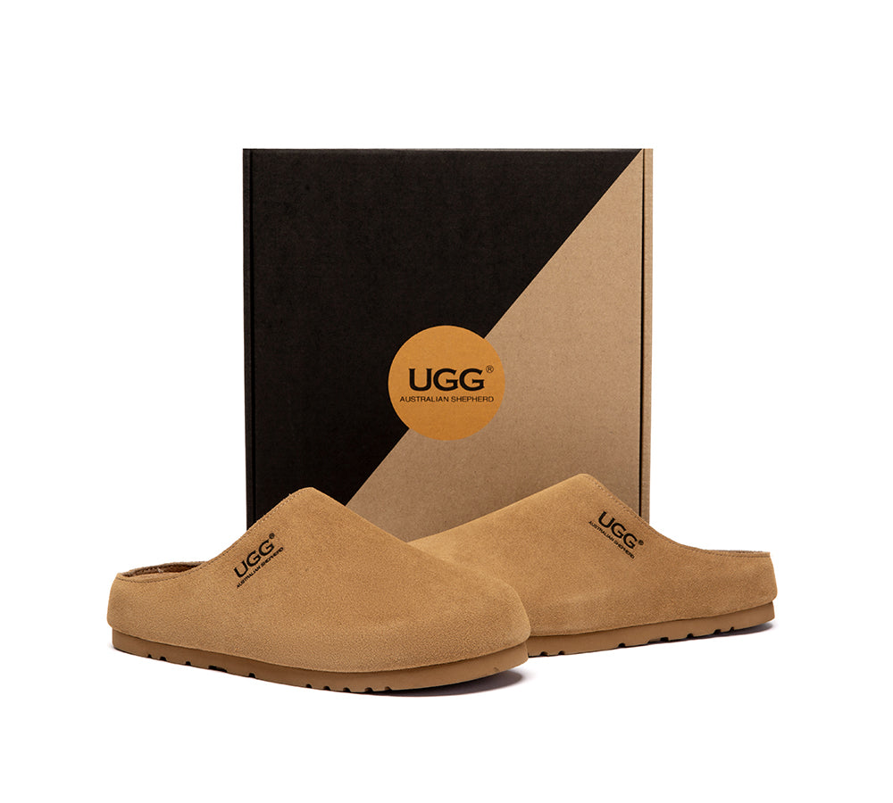 AUSTRALIAN SHEPHERD  Unisex Suede Slip On Casual Mules Marven