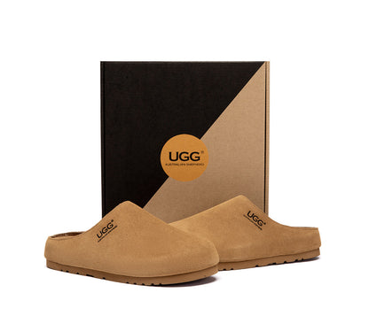 AUSTRALIAN SHEPHERD  Unisex Suede Slip On Casual Mules Marven