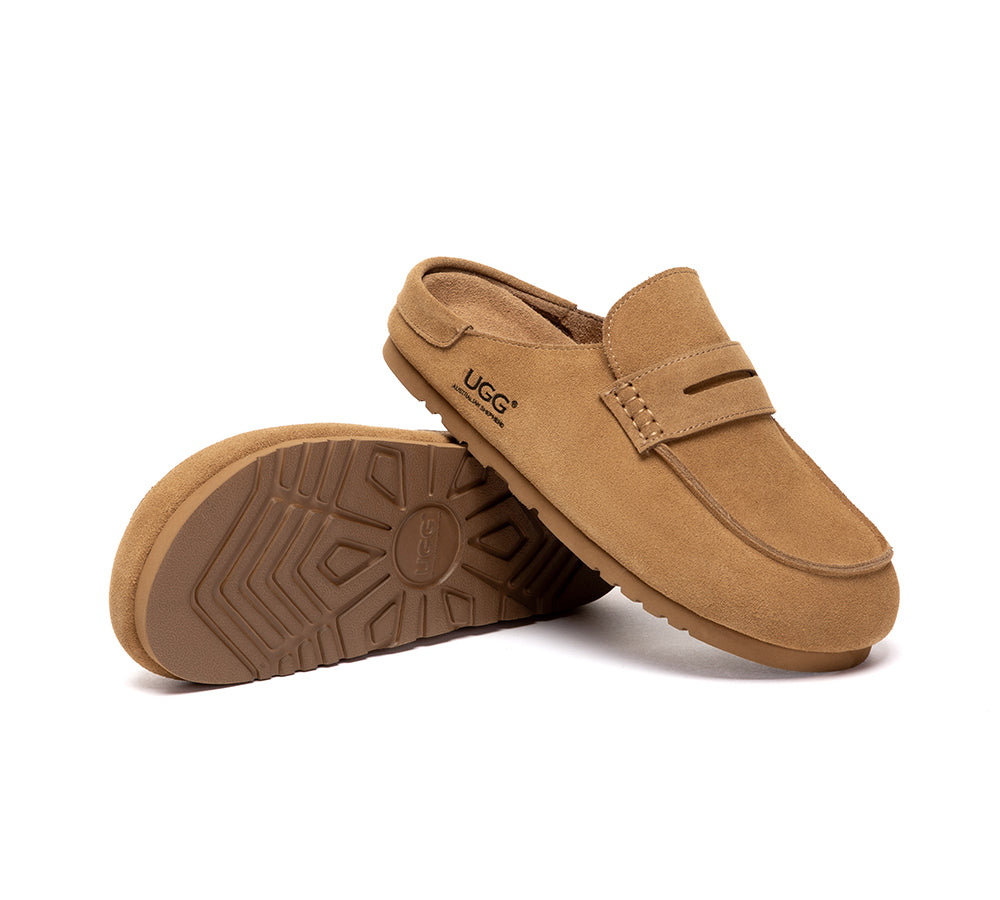 AUSTRALIAN SHEPHERD  Unisex Suede Slip On Casual Mules Casten