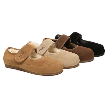 AUSTRALIAN SHEPHERD® UGG Slippers Sheepskin Wool Adjustable Strap Mary Jane Millie-PEROZ Accessories