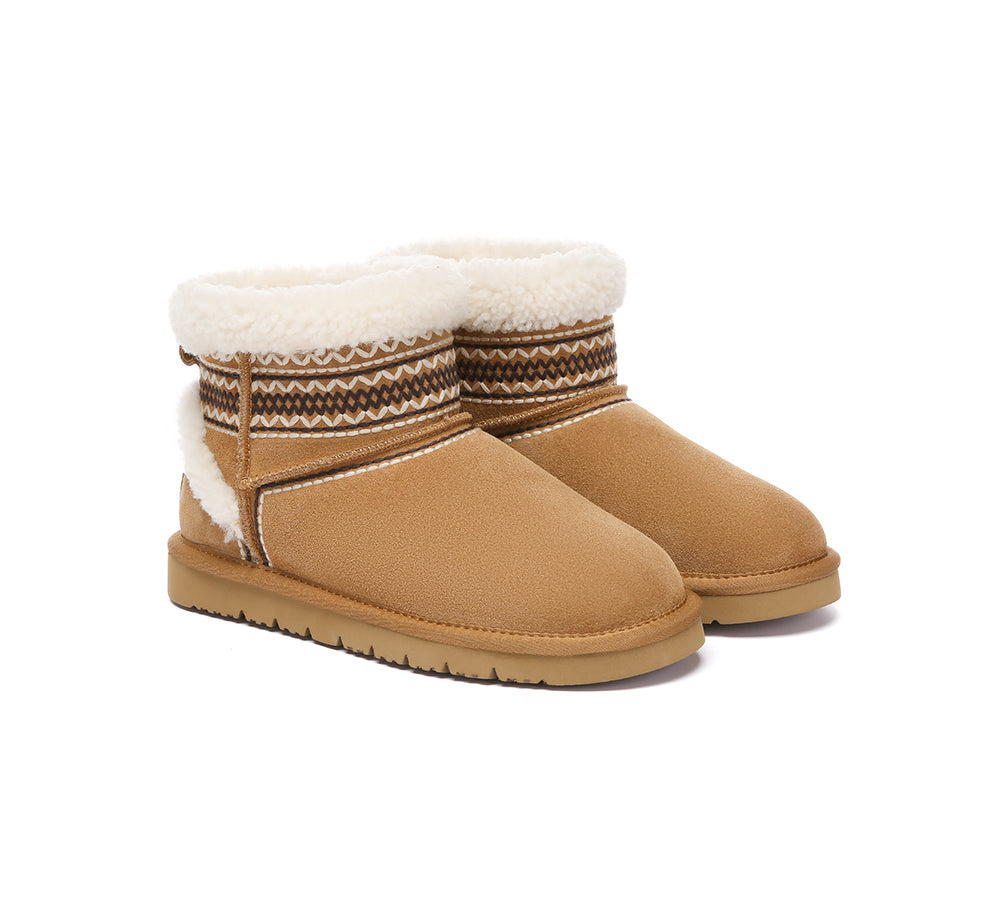 AUSTRALIAN SHEPHERD  UGG Boots Sheepskin Wool Shearling Knitted Mini Ferlat