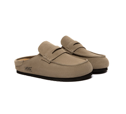 AUSTRALIAN SHEPHERD  Unisex Suede Slip On Casual Mules Casten