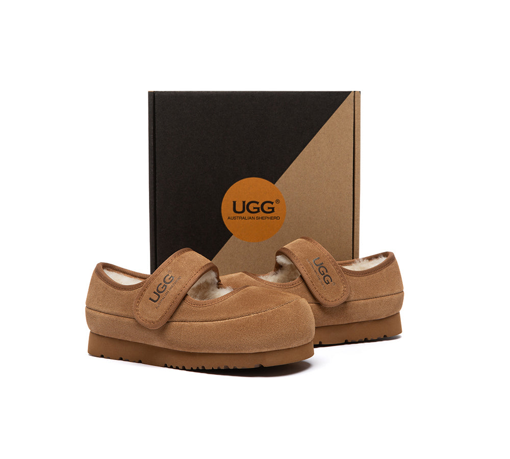 AUSTRALIAN SHEPHERD  UGG Slippers Kids Adjustable Strap Mary Jane Millie