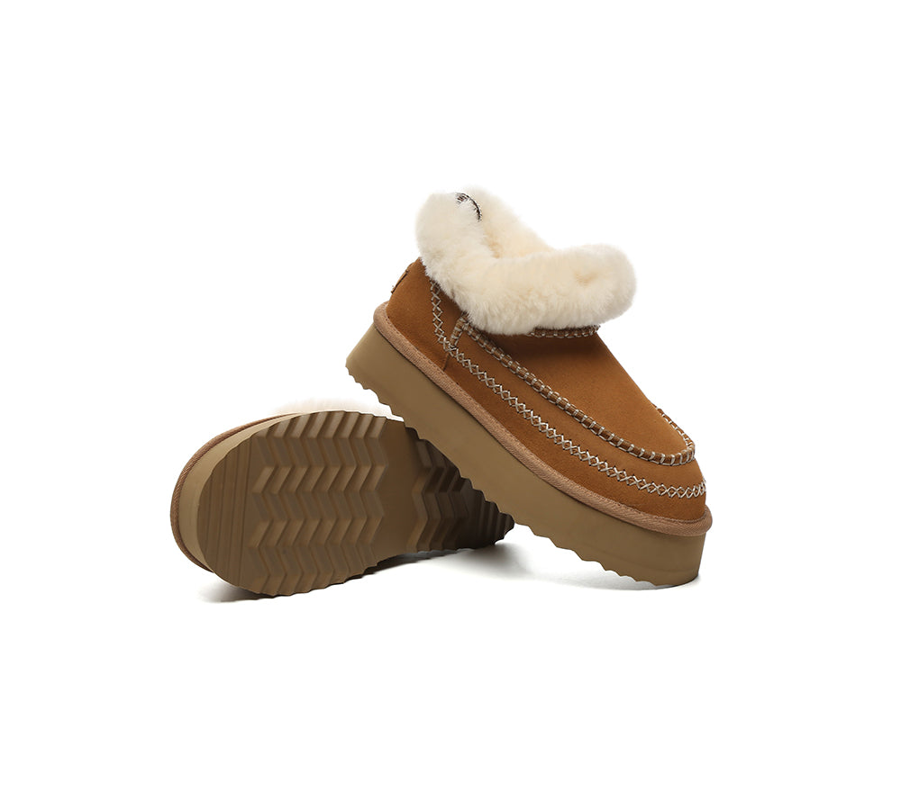 AUSTRALIAN SHEPHERD® UGG Boots Women Sheepskin Wool Collar Ankle Platform Mini Santana-PEROZ Accessories