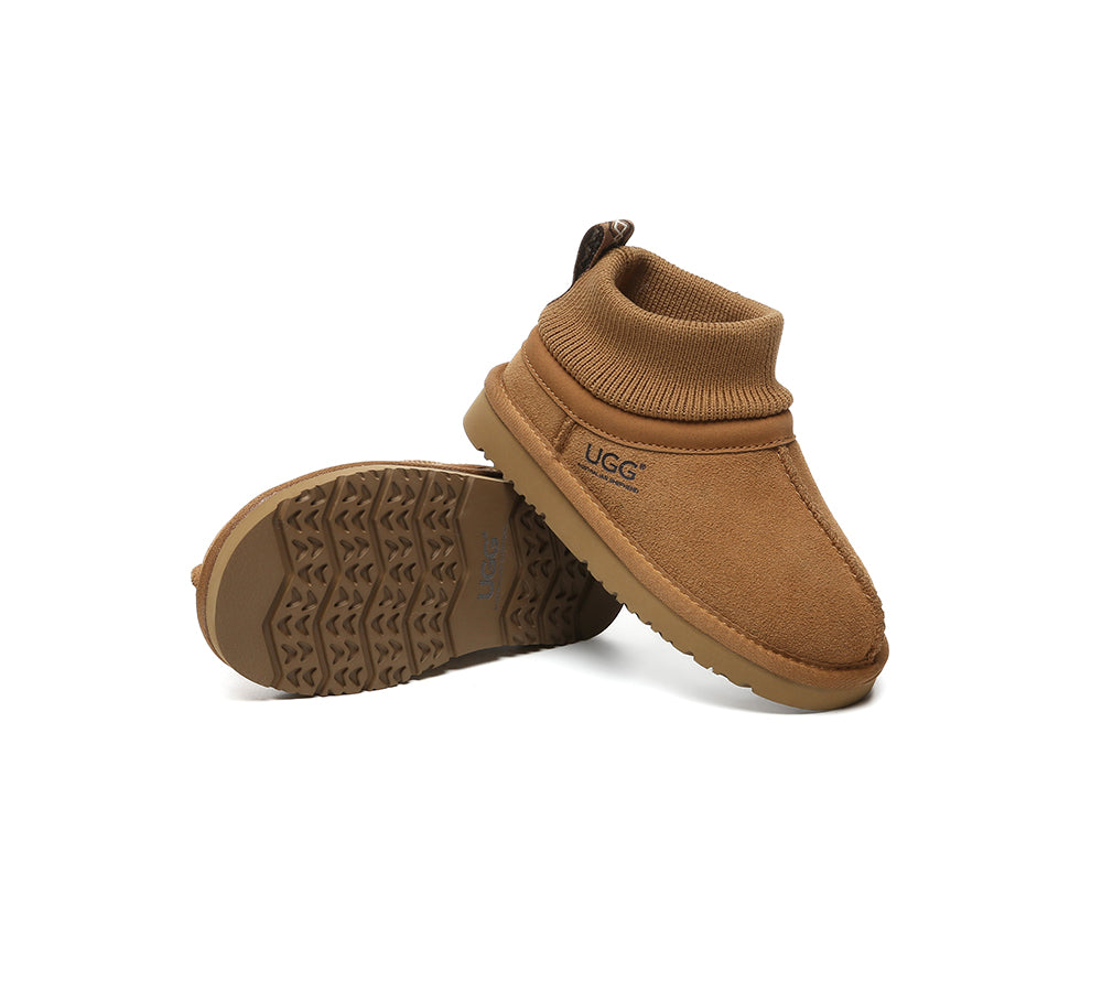 AUSTRALIAN SHEPHERD® UGG Slippers Kids Sheepskin Wool Stretchy Ankle Margaret-PEROZ Accessories