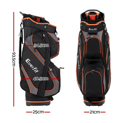 Everfit 14 Ways Dividers Golf Bag Stand Insulated Carry Bag Zippered Rain Cover-Home &amp; Garden &gt; Travel &gt; Duffel Bags-PEROZ Accessories