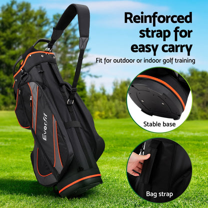 Everfit 14 Ways Dividers Golf Bag Stand Insulated Carry Bag Zippered Rain Cover-Home &amp; Garden &gt; Travel &gt; Duffel Bags-PEROZ Accessories