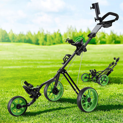 Everfit Golf Buggy Quick Folding Trolley Golf Cart 3 Wheels Height Adjustable-Sports &amp; Fitness &gt; Golf &gt; Golf Accessories-PEROZ Accessories