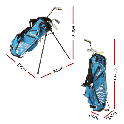 Everfit Golf Clubs Set Junior Right Handed Golf Wedges Iron Golf Stand Bag-Sports &amp; Fitness &gt; Golf &gt; Golf Accessories-PEROZ Accessories