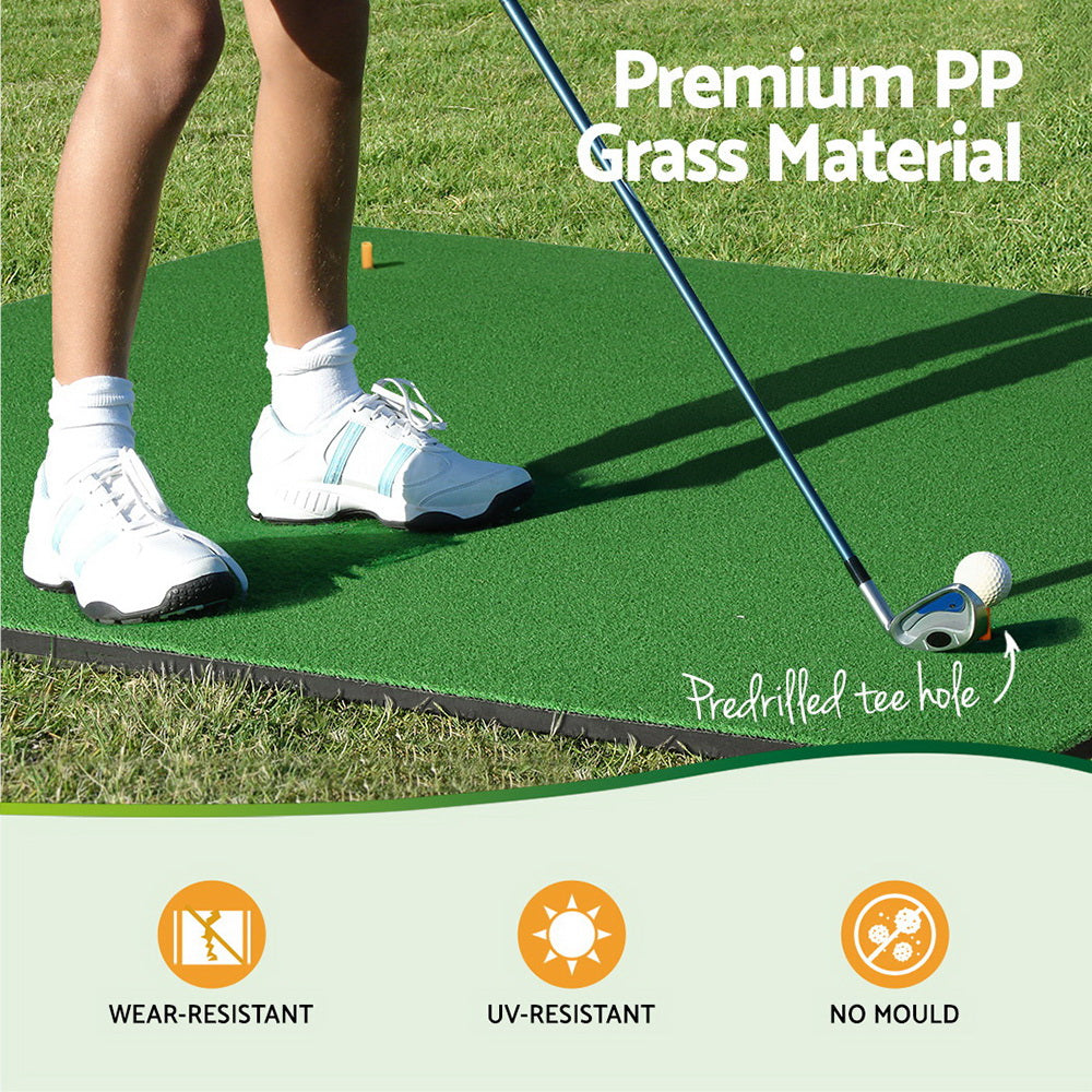 Everfit Golf Hitting Mat Portable Driving Range Practice Training Aid 150x150cm-Sports &amp; Fitness &gt; Golf &gt; Golf Training Aids-PEROZ Accessories