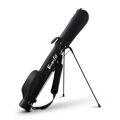 Everfit Golf Stand Bag Lightweight Sunday Pitch And Putt Bag Black-Sports &amp; Fitness > Golf > Golf Accessories-PEROZ Accessories